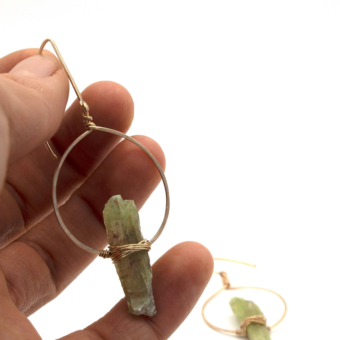 Green Kyanite Balance Earrings