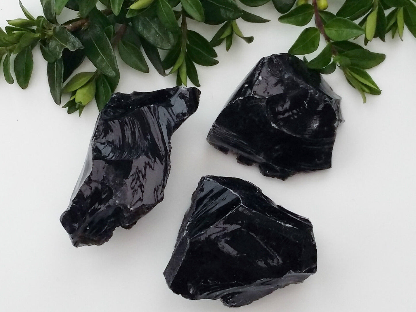 Black obsidian tumbled stone