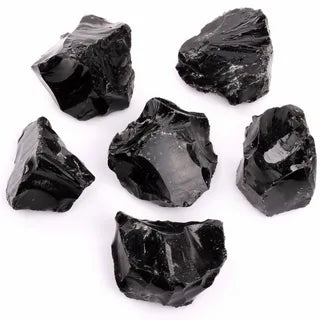 Black obsidian tumbled stone