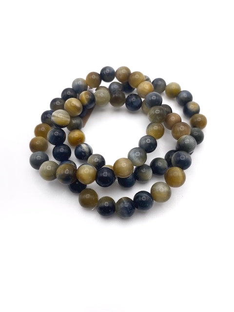 Gold and Blue Tigers Eye bracelet