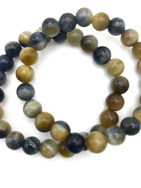 Gold and Blue Tigers Eye bracelet